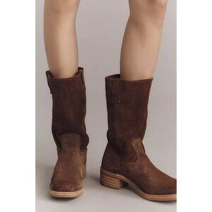 NEW Frye Campus Boots Womens 8.5 Chocolate Brown Brownie Suede Western Barn Boho